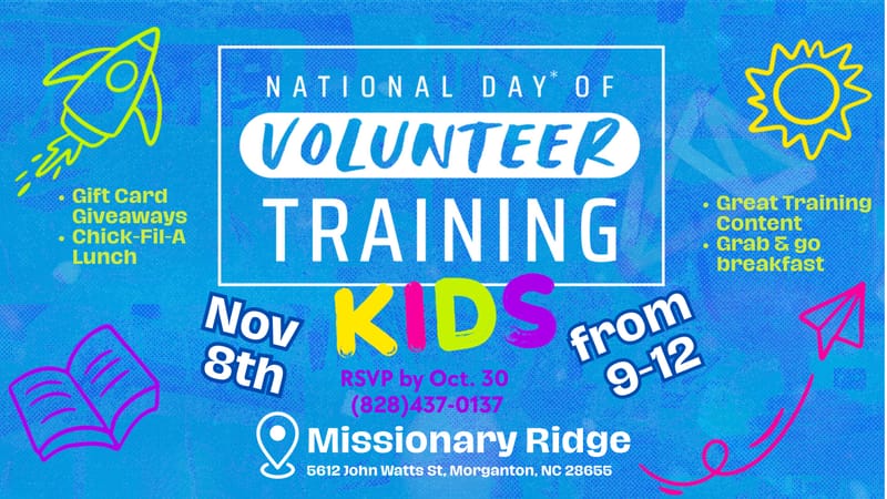 KIDs Volunteer Training Event Nov. 8
