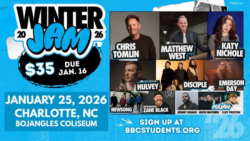 Youth to Winter Jam in Charlotte - Jan 25th