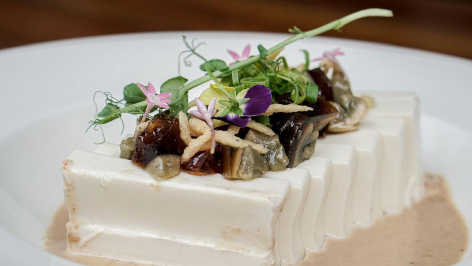 Silky tofu with crispy fish