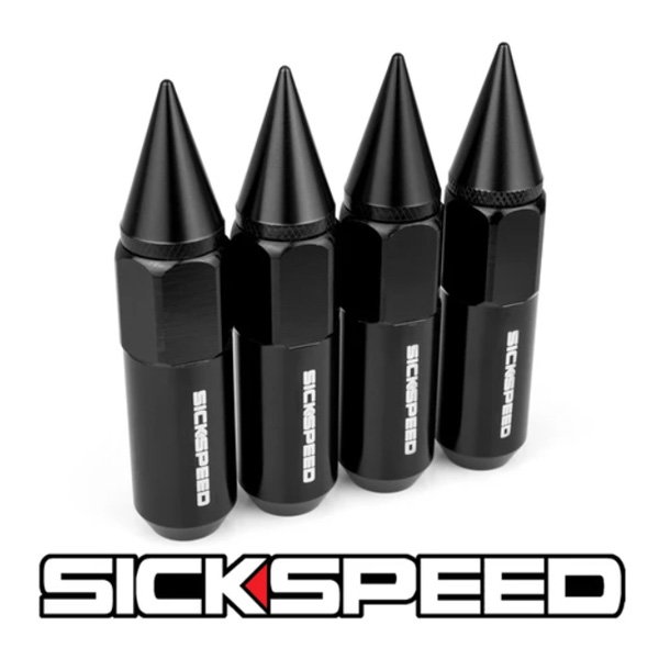 SICKSPEED 16-Piece Pink & Neo Chrome Spiked Lug Nuts – 60mm, 12x1.5 Thread – Universal Fit