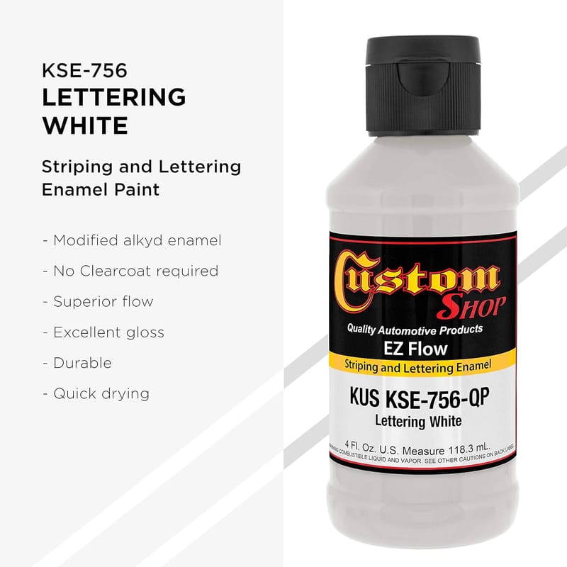 Custom Shop EZ Flow Enamel Paint - Lettering White - AUTO MINI...