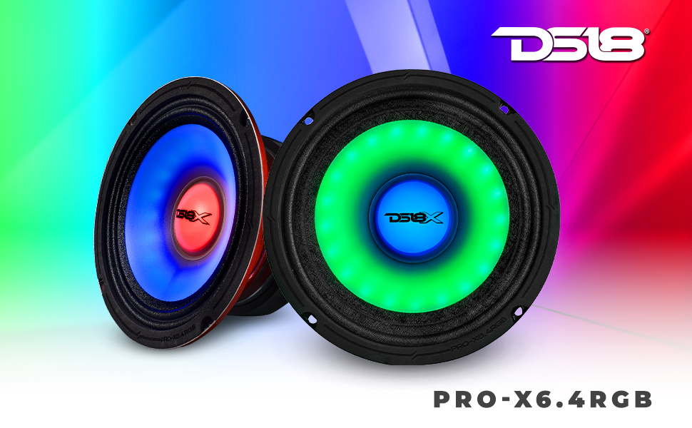6.5” Mid-Range Loudspeaker with Dual RGB LED & 500W Max, ds18 6.5 speakers