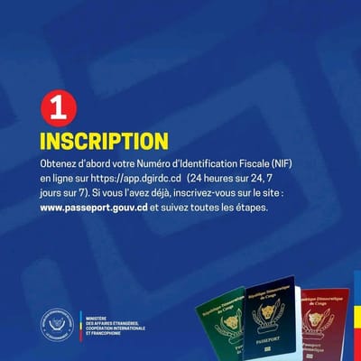 RDC : ce qu'il faut savoir du processus d'obtention du nouveau passeport biométrique lancé par le gouvernement à 75 USD