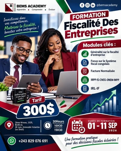 Formation en Fiscalité des Entreprises – Septembre 2026: Renforcez vos compétences avec BEMS Academy