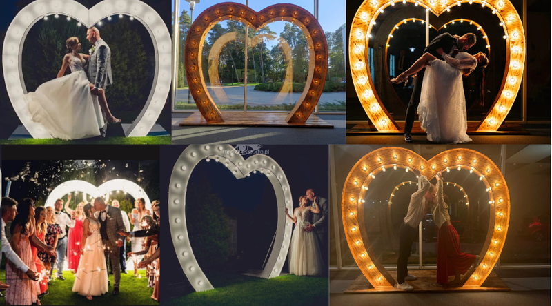 Duże serca LED ****wersja biała **** wersja drewniana **** 500zł