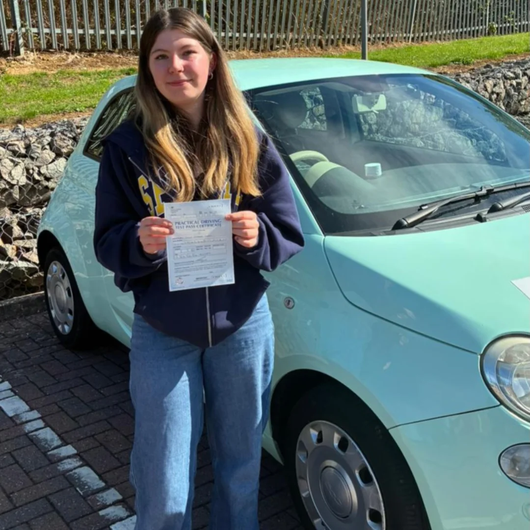 First time pass in her own car. Congratulations Lily
