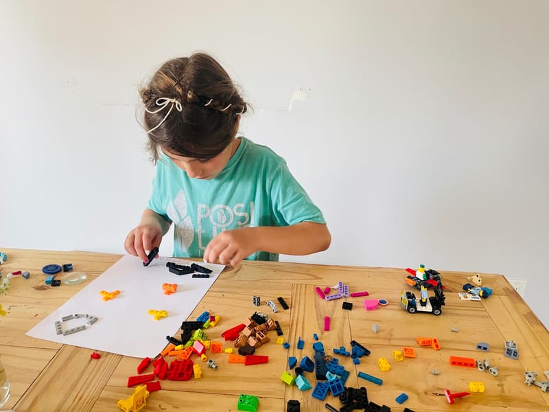 We decided to play with LEGO bricks!