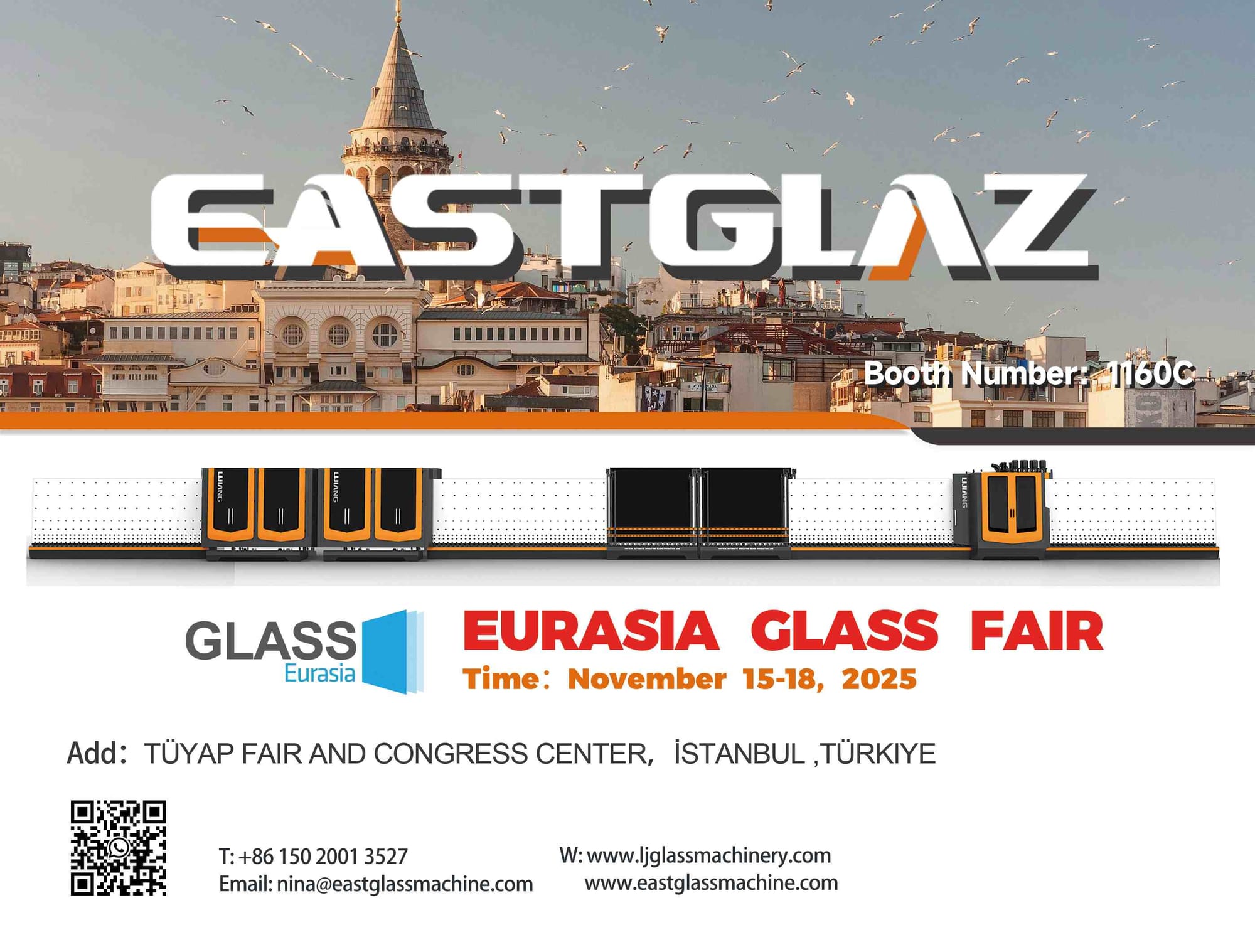 LIJIANG to Showcase Core Glass Processing Equipment at Eurasia Glass Fair 2025 – Booth No. 1160C, in Istanbul