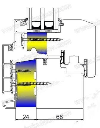 Figure 4 Node diagram of the elastic link between solid wood and composite materials.