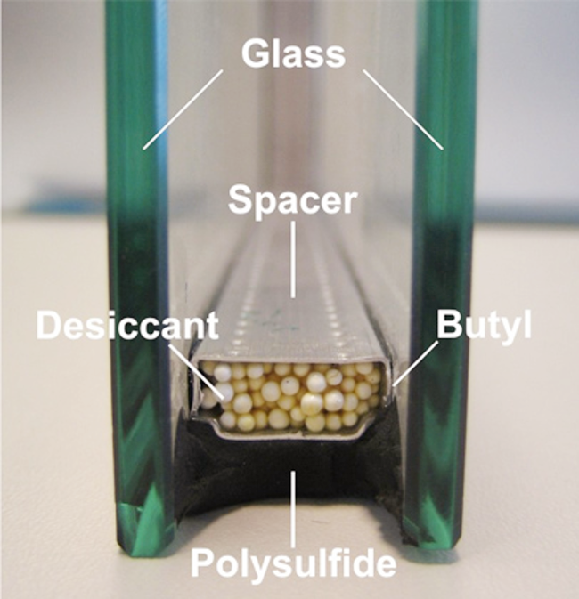 Figure 2 The insulated glass internal structure