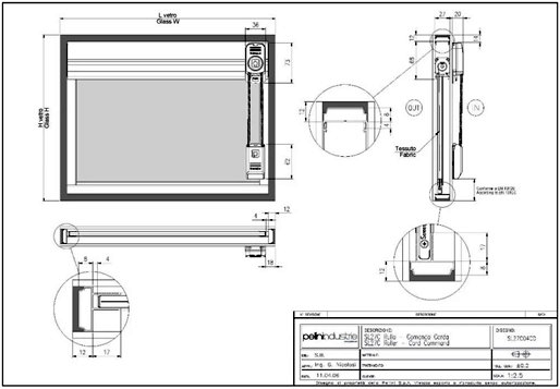 Figure 11 The schematic diagram of the structure of the built-in roller blinds and insulating glass 2