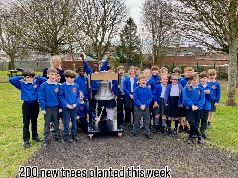 More Trees Planted with Cannington School Children.