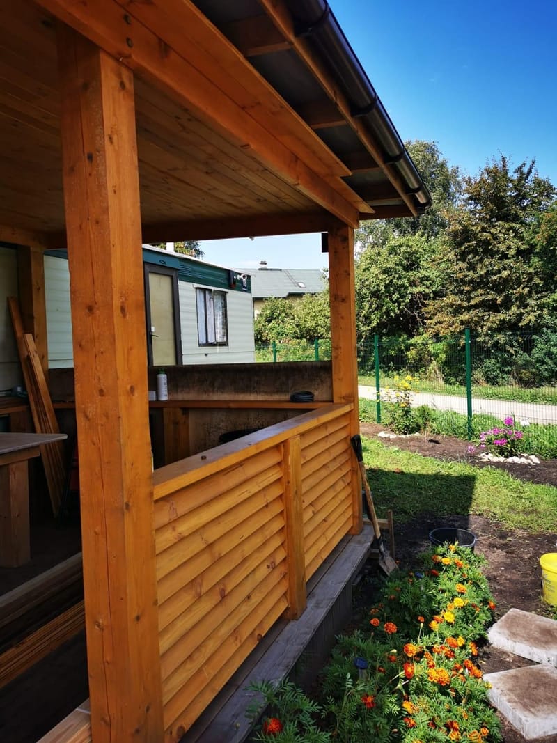 Covered Timber Terrace Construction