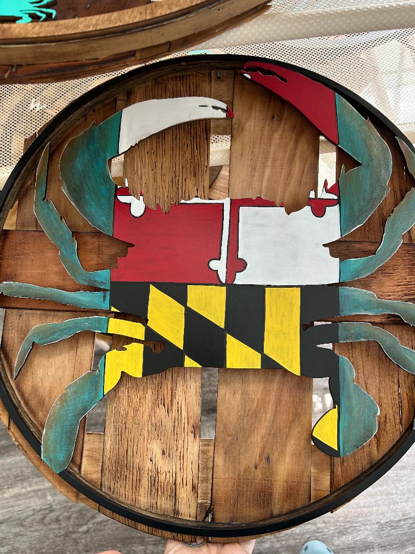 Blue crab split with MD flag OL