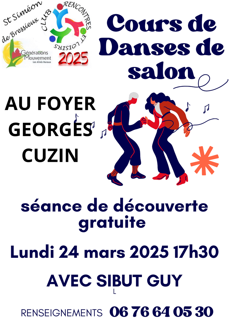 COURS DANSES DE SALON 2025/