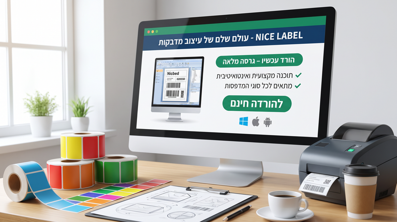 תוכנת עיצוב מדבקות NICELABEL