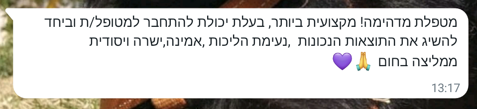 המלצה על דניאל רדי - מטפלת רגשית בעזרת כלבים