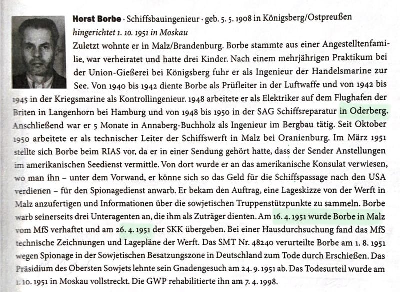 Enthüllung einer Gedenktafel für Horst Borbe