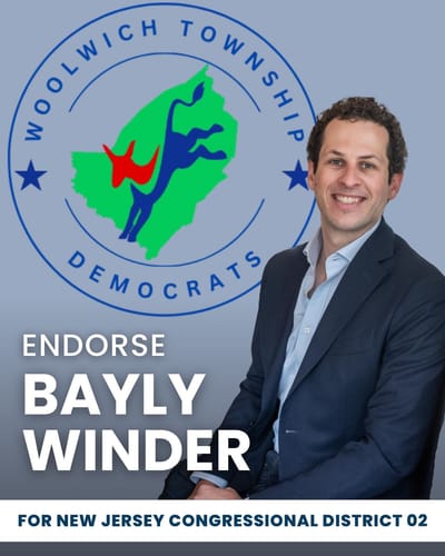 Woolwich Township Democrats Club Endorses Bayly Winder for NJ-02