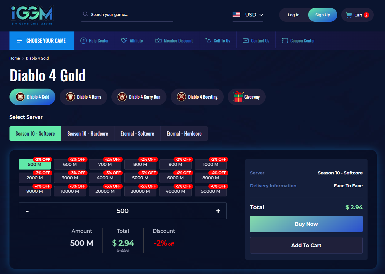 Via IGGM.com to buy cheap Diablo 4 Gold.