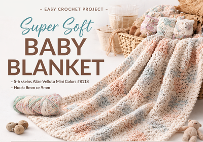 Soft Baby Blanket Crochet Pattern – Easy & Beginner Friendly