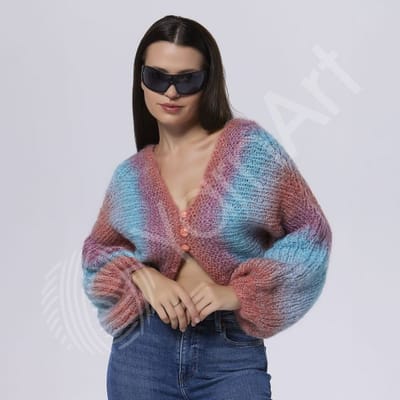 YarnArt Bellissimo Handmade Cardigan – Soft, Colorful & Effortlessly Chic