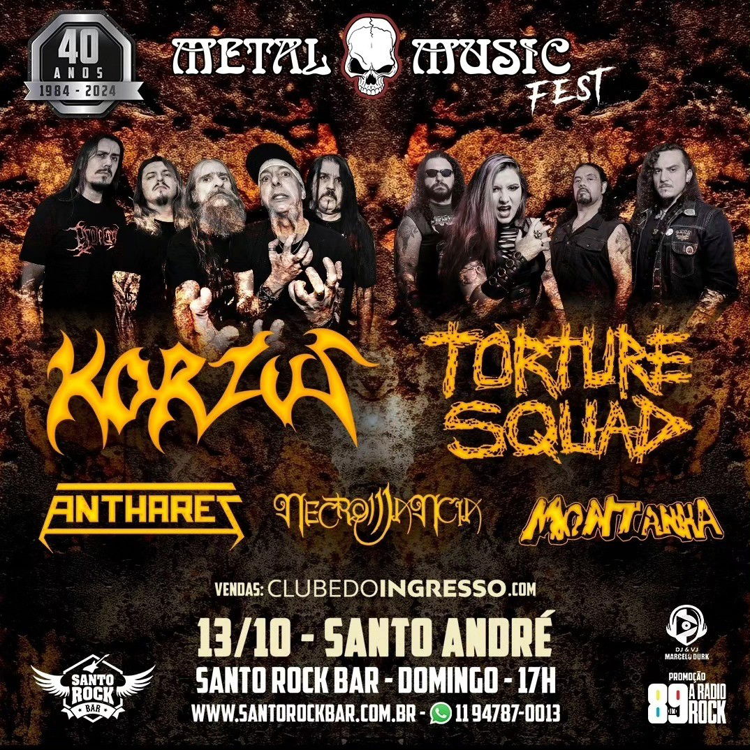 Tradicional loja de discos do ABC Paulista comemora 40 anos com  o “Metal Music Fest”, show com importantes nomes do Metal nacional