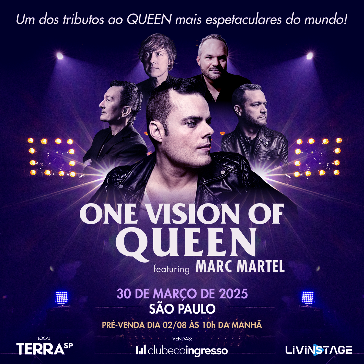 MARC MARTEL traz seu projeto "One Vision of Queen" para o Brasil