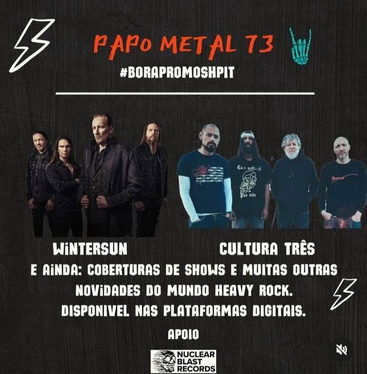 Papo Metal 73 recebe Wintersun e Cultura Tres