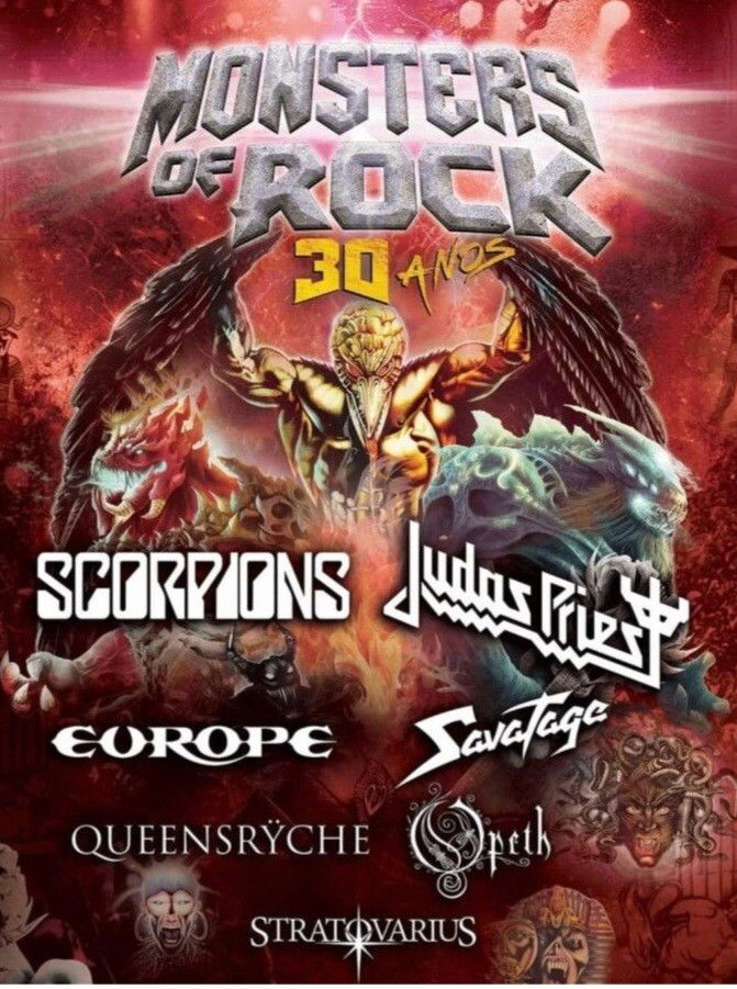 Edição histórica dos 30 anos do Monsters of Rock reúne lineup imbatível