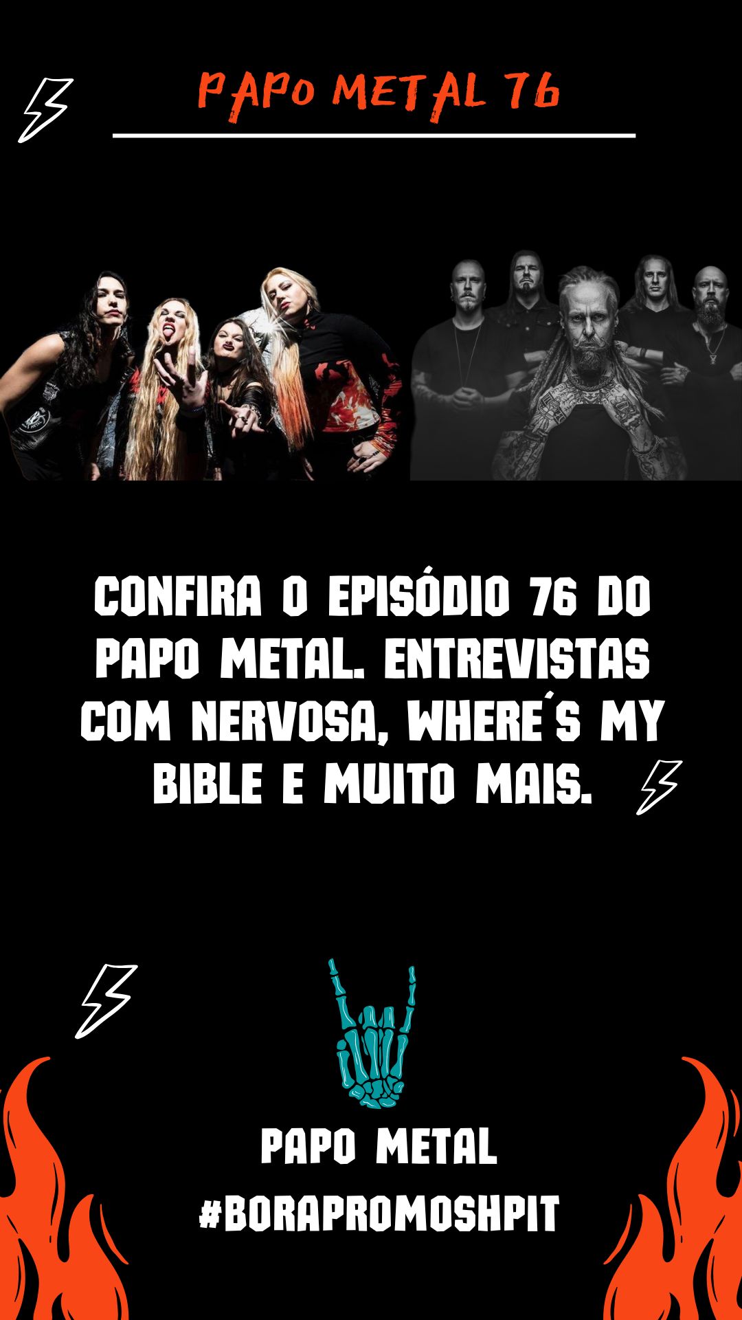 Papo Metal 76 recebe NERVOSA e WHERE´S MY BIBLE.