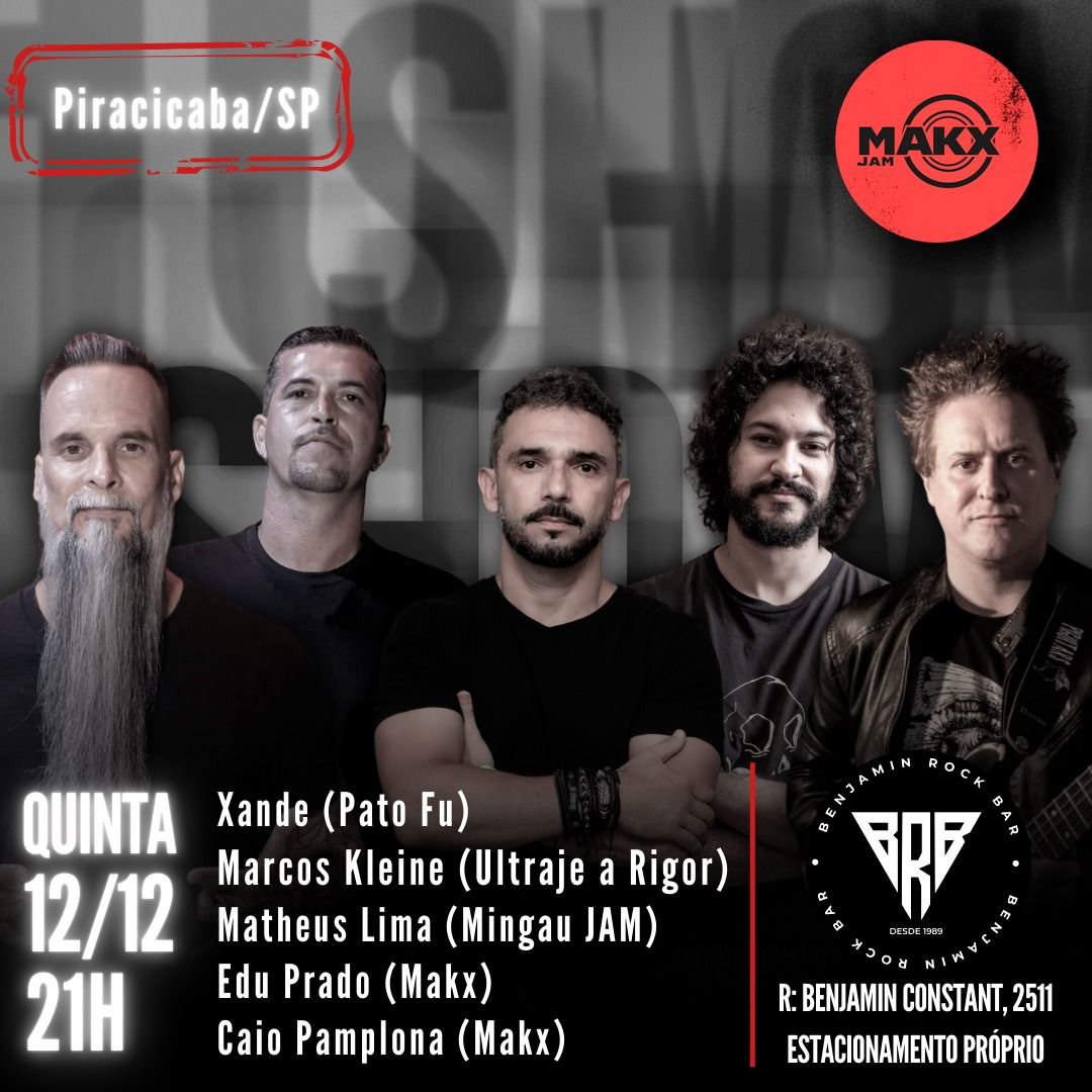 Makx Jam estreia em Piracicaba com show imperdível no dia 12 de dezembro