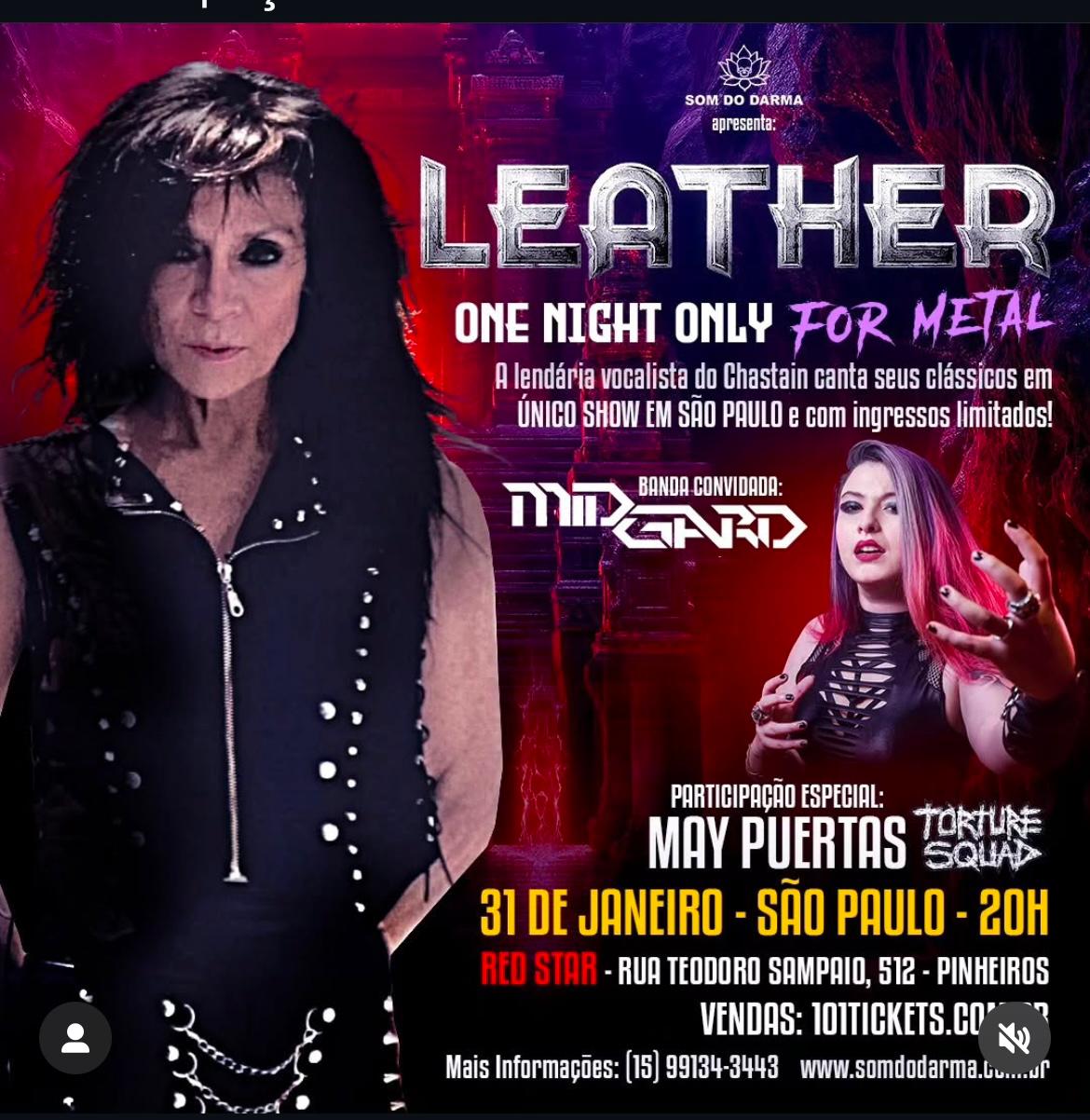 Leather Leone: Lendária Vocalista Americana se Apresenta em São Paulo