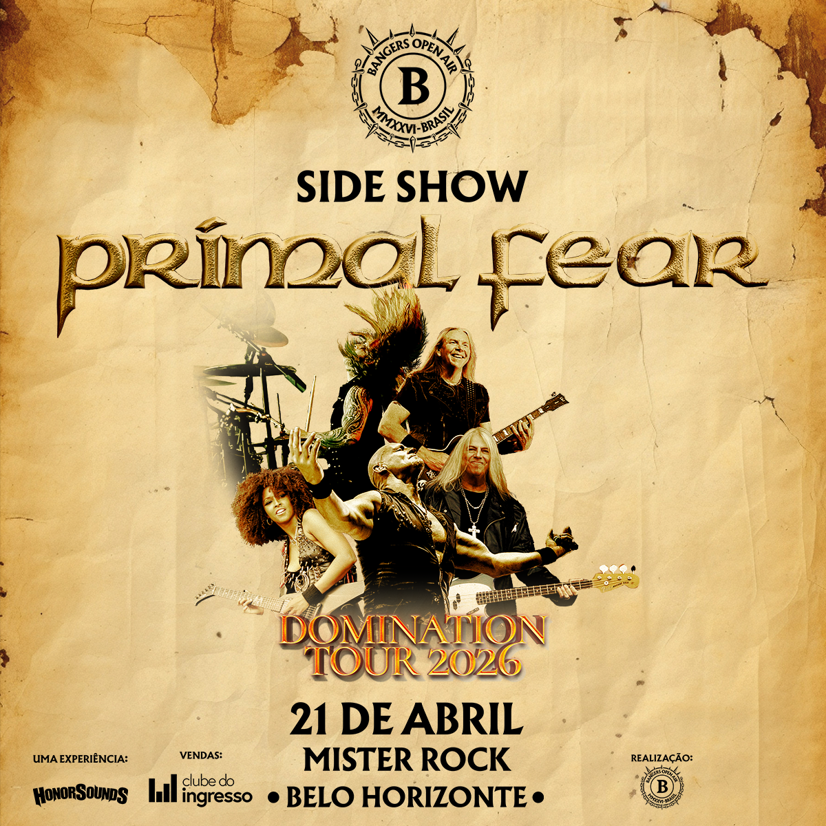PRIMAL FEAR CONFIRMA APRESENTAÇÃO EM BELO HORIZONTE