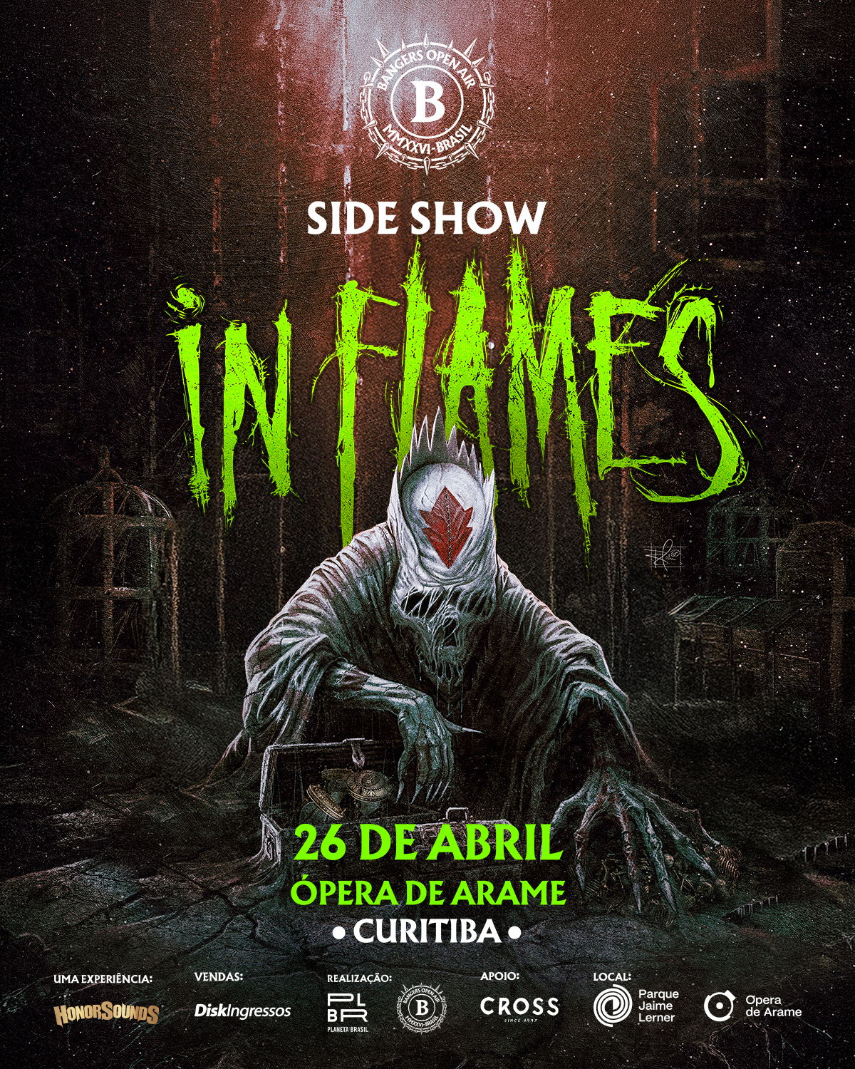 IN FLAMES CONFIRMA SIDE SHOW EM CURITIBA