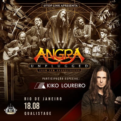 Angra recebe Kiko Loureiro em show acústico histórico no Rio de Janeiro dia 18 de agosto.