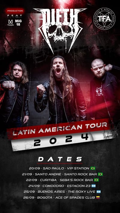 Dieth: Nova banda de David Ellefson (ex-Megadeth) anuncia 3 shows no Brasil em Setembro