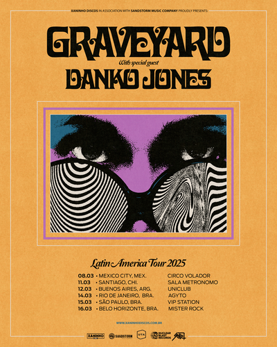 Graveyard retorna à América Latina em março de 2025, ao lado de Danko Jones