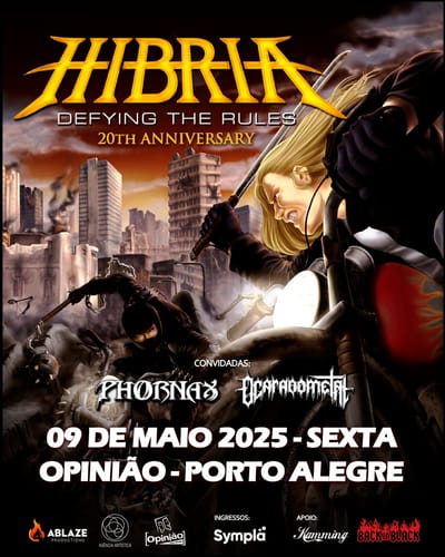 Hibria apresenta o álbum “Defying the Rules” na íntegra pela primeira vez em Porto Alegre