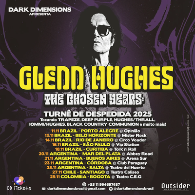 Glenn Hughes, a voz do Rock, Anuncia Turnê de Despedida na América do Sul!