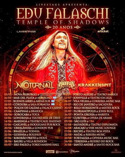 Quer cantar com Edu Falaschi na turnê ‘Temple of Shadows in Concert’? Saiba como!