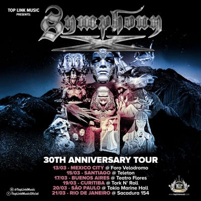 SYMPHONY X CELEBRA 30 ANOS EM TURNÊ PELA AMÉRICA LATINA E BRASIL EM MARÇO DE 2026