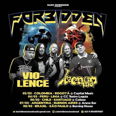 FORBIDDEN, VIO-LENCE E VENOM INC. UNEM FORÇAS EM TURNÊ SUL-AMERICANA!