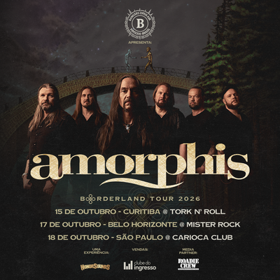 AMORPHIS ANUNCIA TURNÊ MUNDIAL 2026 E CONFIRMA TRÊS SHOWS NO BRASIL