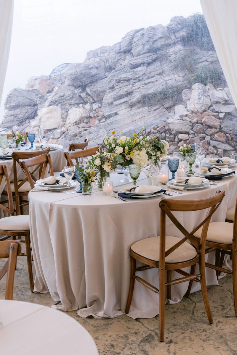 Wedding Ceremony and Reception Set up