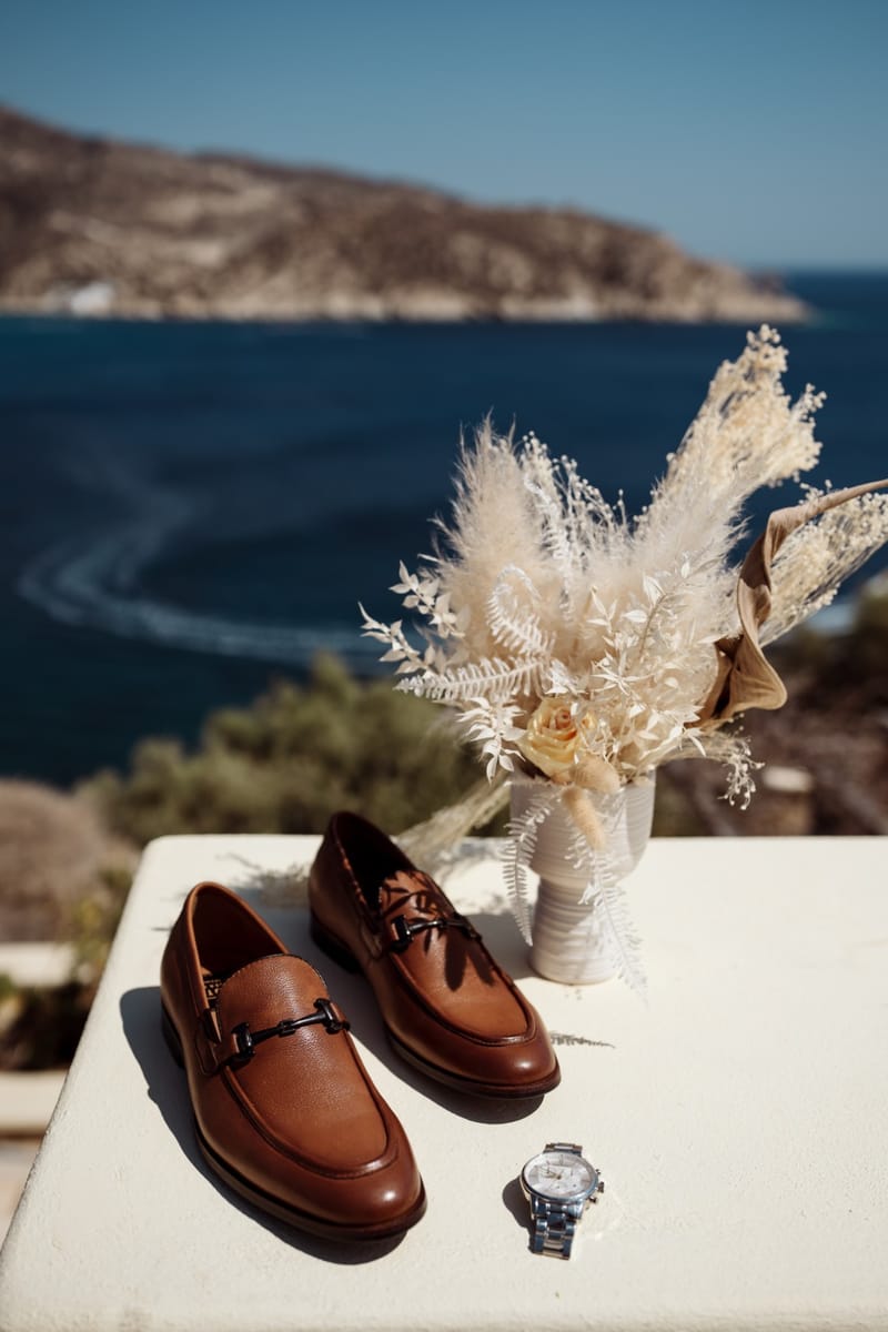 Reni & Jordan Wedding at the Cycladic Gem Villa Ios