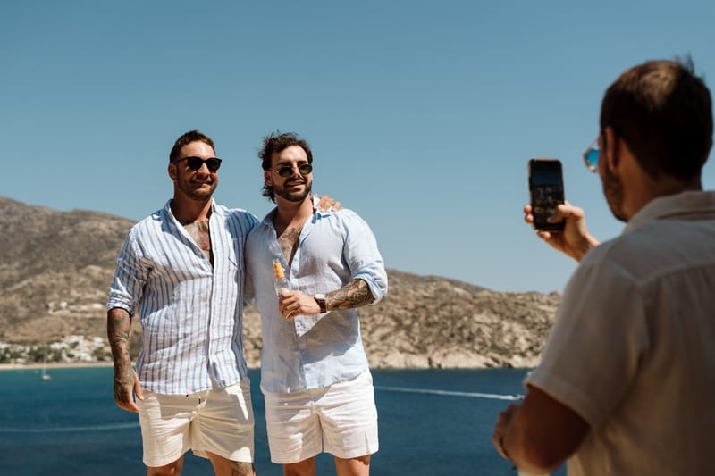 Reni & Jordan Wedding at the Cycladic Gem Villa Ios