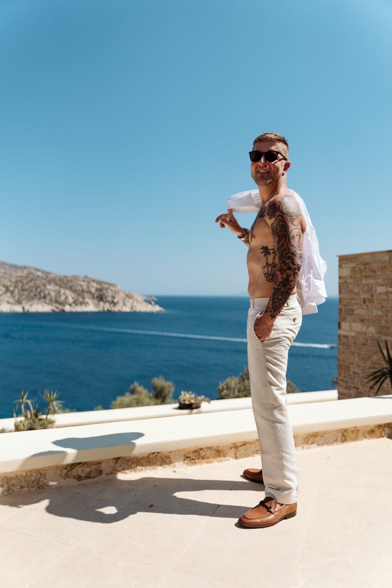 Reni & Jordan Wedding at the Cycladic Gem Villa Ios