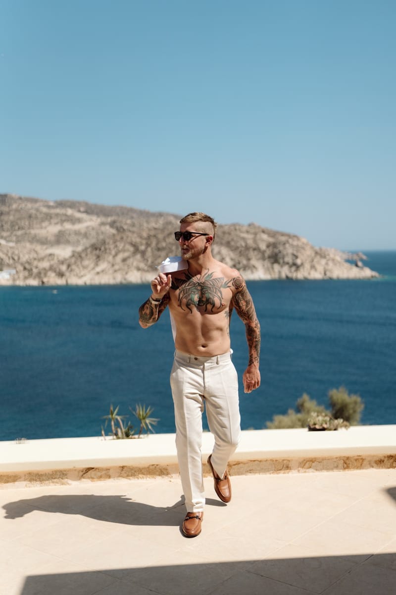 Reni & Jordan Wedding at the Cycladic Gem Villa Ios