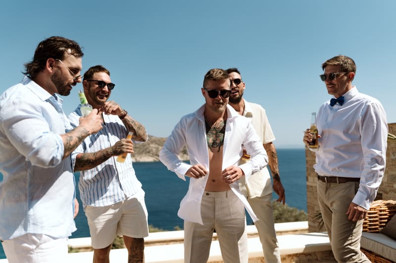 Reni & Jordan Wedding at the Cycladic Gem Villa Ios